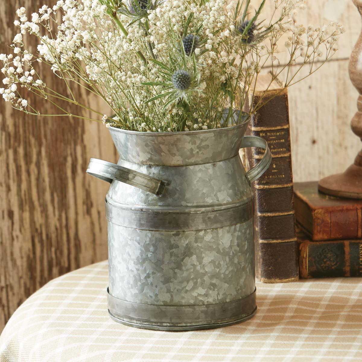 Galvanized Milk Can Utensil Crock | Park Designs
